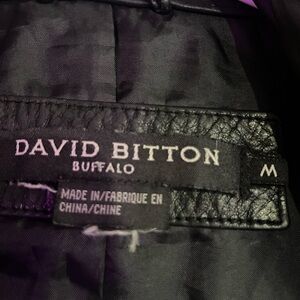 Buffalo David Bitton Women's Black Leather Jacket with Branded Label